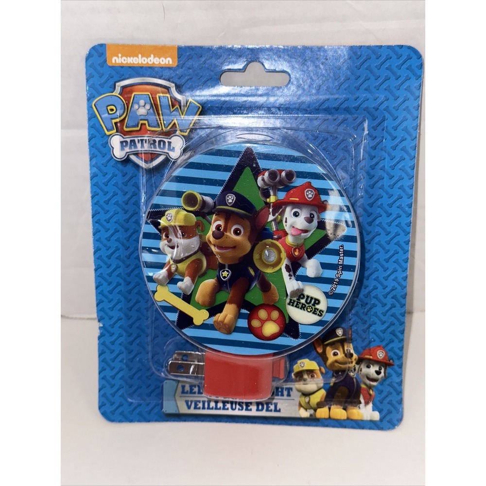 Paw Patrol LED Night Light Rotary Shade Chase Marshall Rubble Pup Heroes 249544